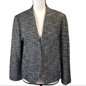Ann Taylor Loft Open Front Tweed Jacket Size 10